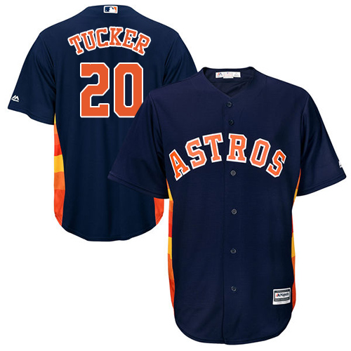 Astros #20 Preston Tucker Navy Blue Cool Base Stitched Youth MLB Jersey - Click Image to Close